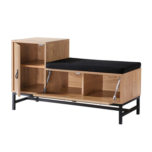 Calicosy - Schoenenbank met 2 opbergvakken - JILL - 38x101x59 cm