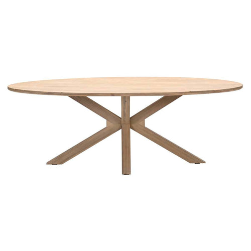 Urania tafel ovaal - 220x115 cm - acaciahout met white wash