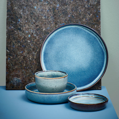 Ona - Kom 15xH3,5cm blauw Duna - Set van 4 - vtwonen shop