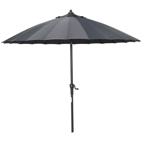Garden Impressions stokparasol Manilla donker grijs Ø250 cm met Cosmo voet en hoes