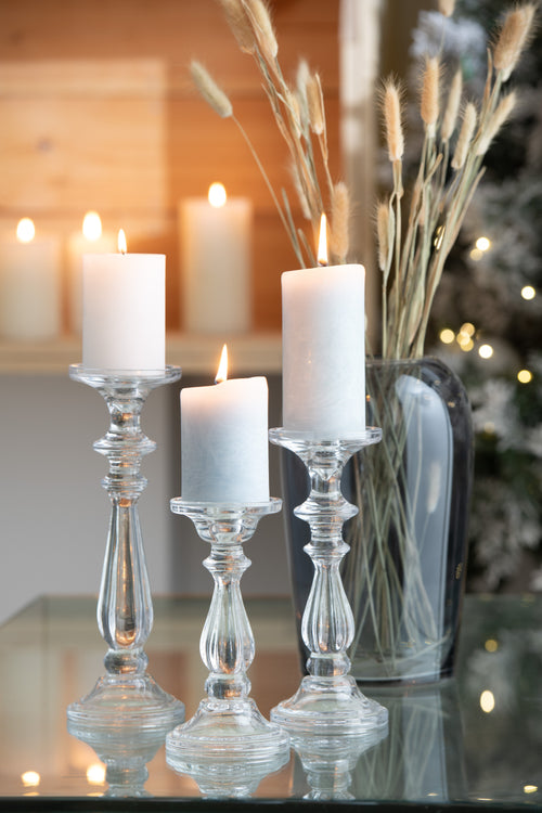 J-Line kandelaar Tibo - glas - transparant - small