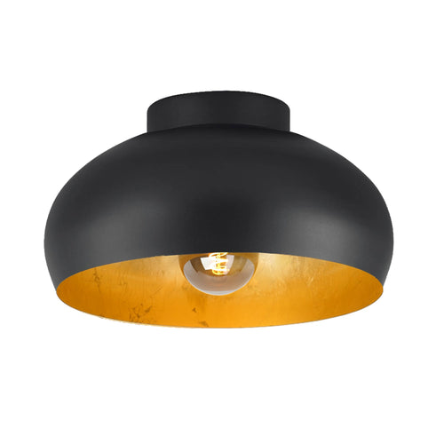 EGLO plafondlamp Mogano 2 - e27 - ø28 cm - zwart/bladgoud
