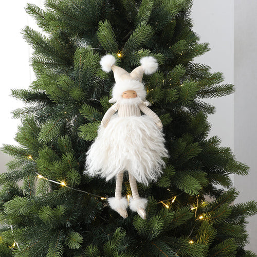 Sia Deco - Fillette Dromerig Kerstfiguurtje hanglamp - Crème / 38 cm - Crème - Polyester - H38 - vtwonen shop