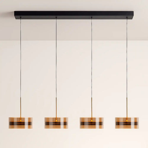 Highlight hanglamp Enzo - 4 lichts - 117  x 160   cm - zwart