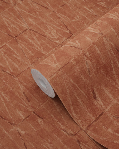 ESTAhome behang grafische lijnen terracotta bruin - 50 x 900 cm - 131415 - vtwonen shop