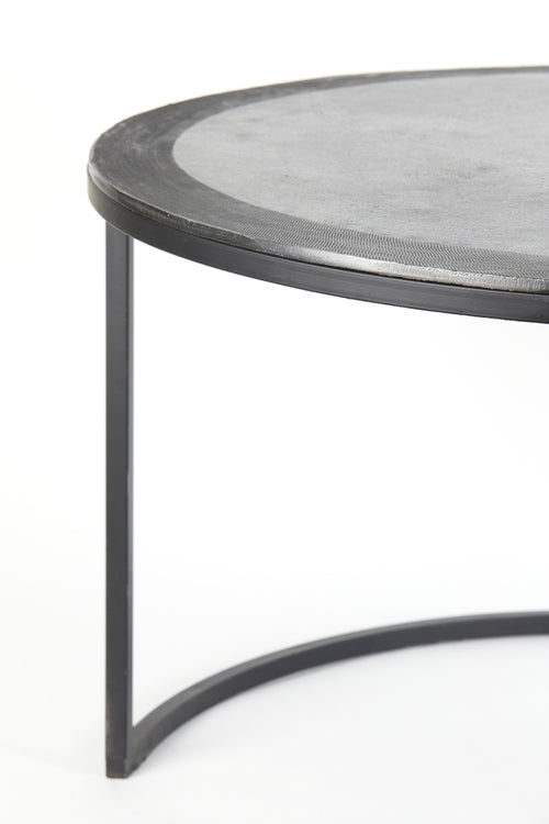Light & Living salontafel TALCA - Ø75x45cm - zwart - Set van 2