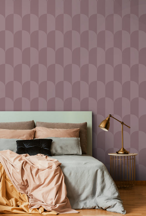 ESTAhome behang art deco bogen paars - 50 x 900 cm - 131237 - vtwonen shop