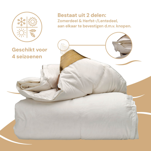 Ten Cate dekbed - 90% ganzendons - 4 seizoenen - 200x200