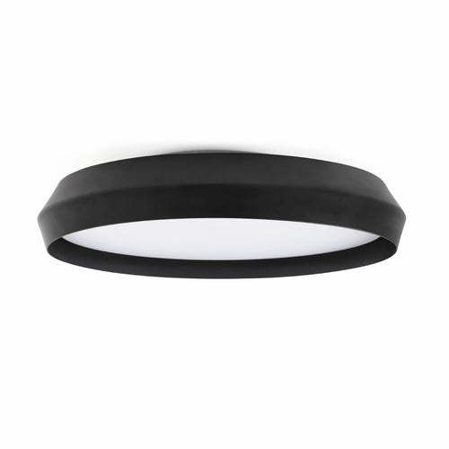 Faro Shoku 600 Zwart, zwarte wand-/plafondlamp 40W 2700K
