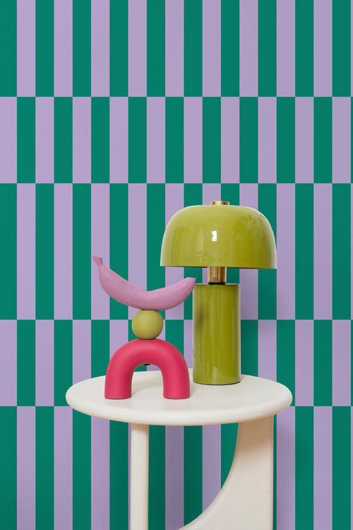 ESTAhome behang strepen paars en groen - 50 x 900 cm - 131426 - vtwonen shop