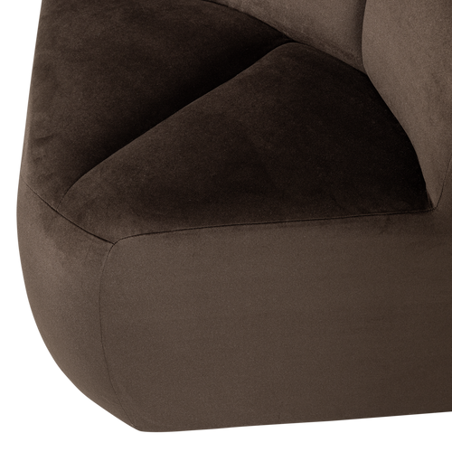 WOOOD eetbank hoek met rugleuning Mojo - Velvet - Bruin - 83x83x83