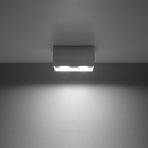 Sollux Lighting Plafondlamp QUAD grijs - 20x10x10cm