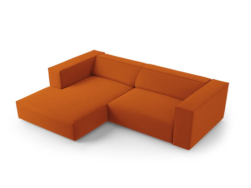 Cosmopolitan Design linker hoekbank Arendal 3-zits, flueel, terracotta - 166x224x70cm