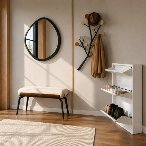 Kare Design Schoenenkast Caruso wit 2+1 laden