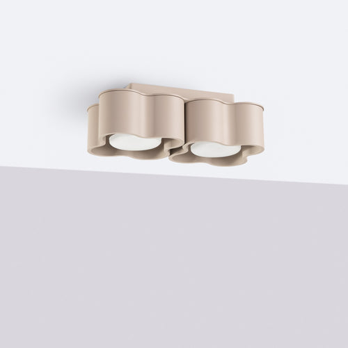 Sollux Lighting Plafondlamp OVIO 2 taupe Gx53 - 24,5x12x8cm