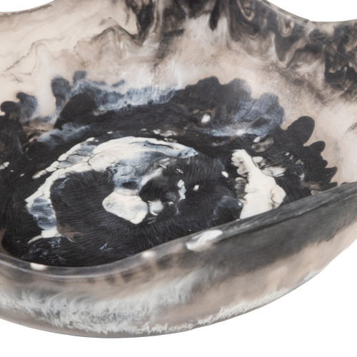 WOOOD decoratieschaal epoxy Evo - Zwart - Melange - 11x37x36
