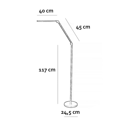 Freelight vloerlamp Dieci - 1 lichts - 40  x 160   cm - zwart - vtwonen shop