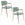 Housecraft Living Jolien Eetkamerstoelen armleuning Goud/Lichtgroen - Set van 2