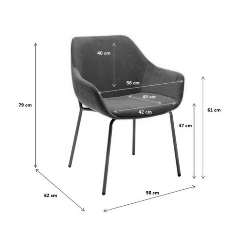 Kare Design Stoel met armleuningen Avignon groen - vtwonen shop