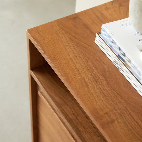 Tikamoon Sideboard aus massivem Akazienholz 120 cm - Bruin