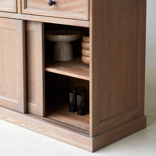 Tikamoon Massief grenen buffetkast 170 cm - Naturel - vtwonen shop