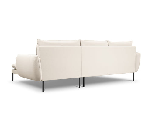 Cosmopolitan Design rechter hoekbank Vienna 5-zits, boucle, beige - 170x255x95cm