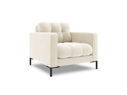 Cosmopolitan Design Fauteuil Bali flueel, lichtbeige - 96x87x75cm