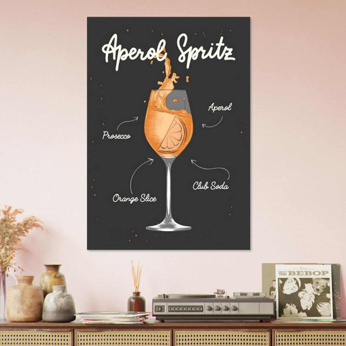 Artfulprints  Aperol Spritz cocktail I – Illustratie   poster 50x70 cm