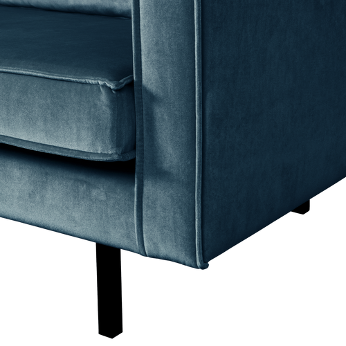 WOOOD 2-zits bank Rodeo - Velvet - Blauw - 85x150x86