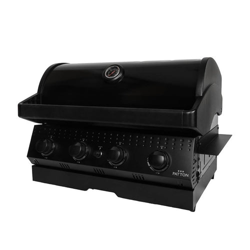 Patton Gasbarbecue 3 + 1 opus inbouw - zwart