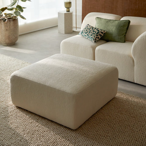 Tikamoon Modulaire bank van écru stof, 3-4 zitplaatsen - Beige