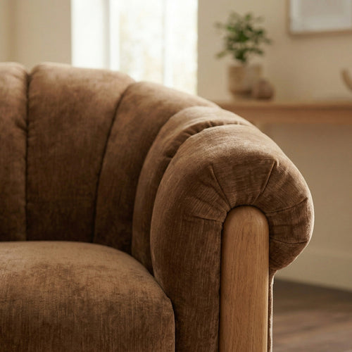 DÉJA Living Fauteuil Odda - Bruin Stof - 101x100x80cm