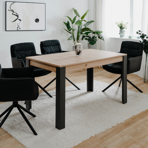 Calicosy - TOLOSA Uitschuifbare eettafel - Licht hout - 75x100x80 cm