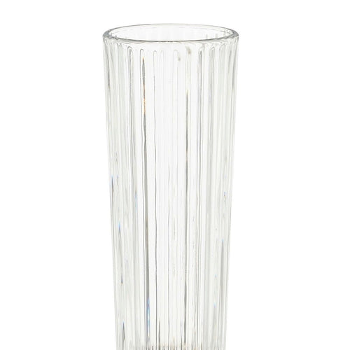 Mica Decorations Grigio Champagneglas - Transparant Glas met Ribbelstructuur - Champagneglazen voor Prosecco en Mousserende Dranken - H24,5 x Ø5 cm -
