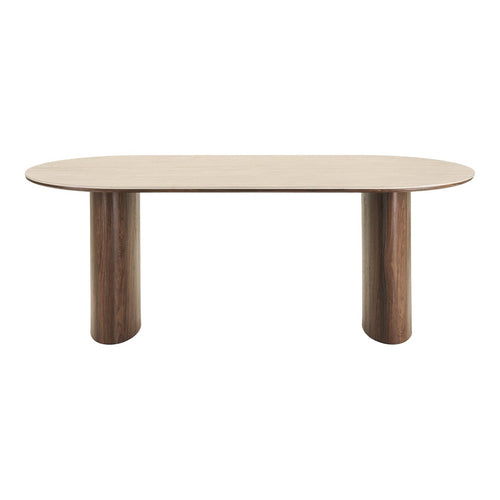 Artichok Dana houten eettafel met keramiek blad donkerbruin - 210 x 100 cm