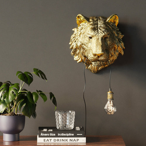 Kare Design Wandlamp Tijgerkop
