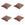 Madison sierkussen Panama - bruin - 45x45x10cm - set van 4