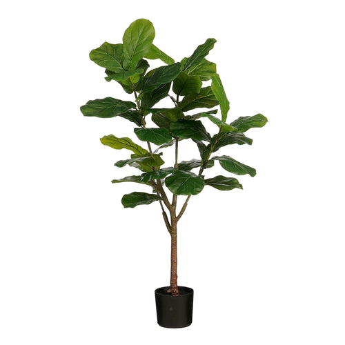 Mica Decorations Ficus Lyrata Kunstplant in Pot - H150 x Ø50 cm - Groen - vtwonen shop