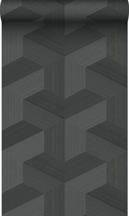 Origin Wallcoverings behang grafisch 3D motief zwart - 53 cm x 10.05 m - 347952 - vtwonen shop