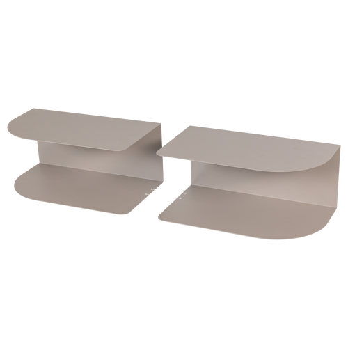 WOOOD nachtkastje links/rechts Ovia - Metaal - Zand - Set Van 2 - 15x35x20