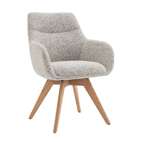 DÉJA Living Eetkamerstoel Noé - Beige/Naturel - Draaibaar - Set van 2 - vtwonen shop