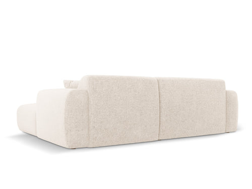Cosmopolitan Design linker hoekbank Nolio 4-zits, chenille, lichtbeige - 170x235x72cm