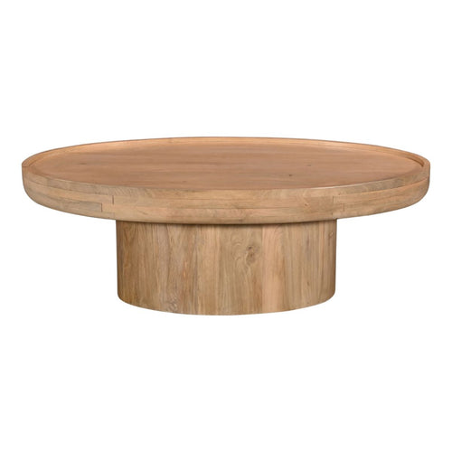 DÉJA Living Salontafel Sola Ovaal - Mangohout - Naturel - 120x65x39cm - vtwonen shop