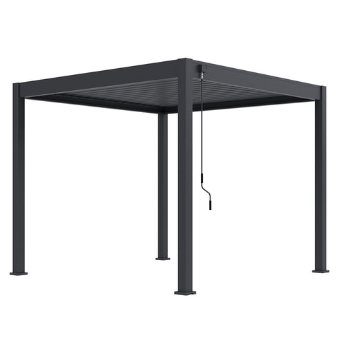 Garden Impressions Pergola bioclimatic tuinpaviljoen 300x300xH255 cm - antraciet