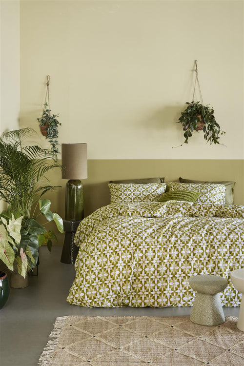 Beddinghouse dekbedovertrek Mae - 140x200/220 cm - groen - vtwonen shop