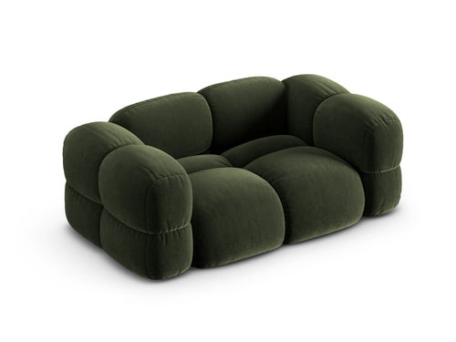 Cosmopolitan Design Bank Loretto 2-zits, flueel groente - 100x180x68cm