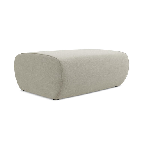 LaMiaSofa Poef Perugia - textuurstof - lichtbeige - 102x62x40
