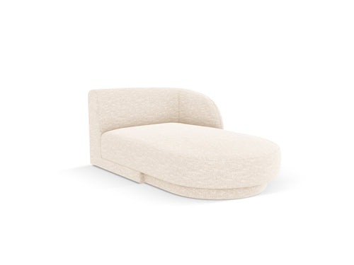 Micadoni - Rechter chaise longue "Miley" chenille, lichtbeige - 156x90x70cm