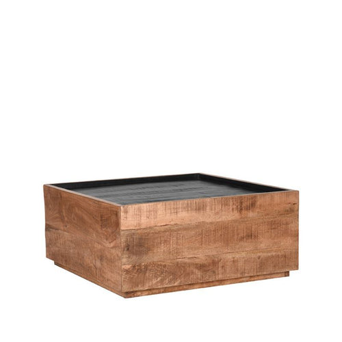 LABEL51 Salontafel Noble - Zwart Mangohout - 80x80x37cm