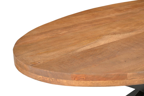 Livingfurn eetkamertafel Rocky Oval - 180 cm - mangohout